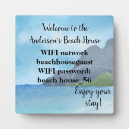 Wifi Network and Password Business Retail Fotoplatte