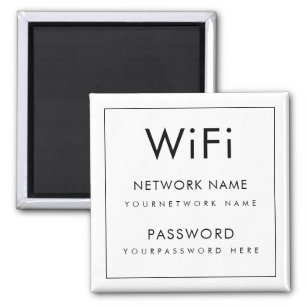 WiFi Network Password Airbnb Guest Room Kühlschran Magnet