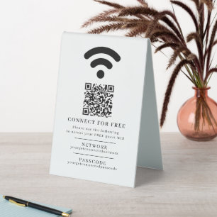 WiFi-Netzwerk-Passwort Gastinfo benutzerdefinierte Tischaufsteller