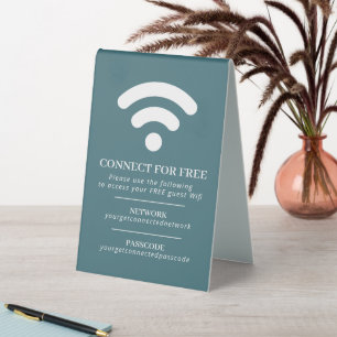 WiFi-Netzwerk-Passwort Gastinfo benutzerdefinierte Tischaufsteller