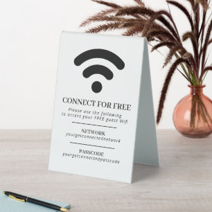 WiFi-Netzwerk-Passwort Gastinfo benutzerdefinierte Tischaufsteller