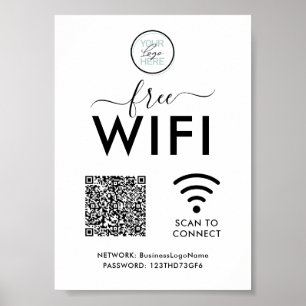 WIFI-Netzwerk-Passwort-QR-Code Poster