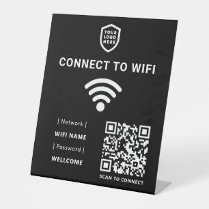 WiFi-Netzwerk QR Code Internet Scan zum Verbinde Sockelschild