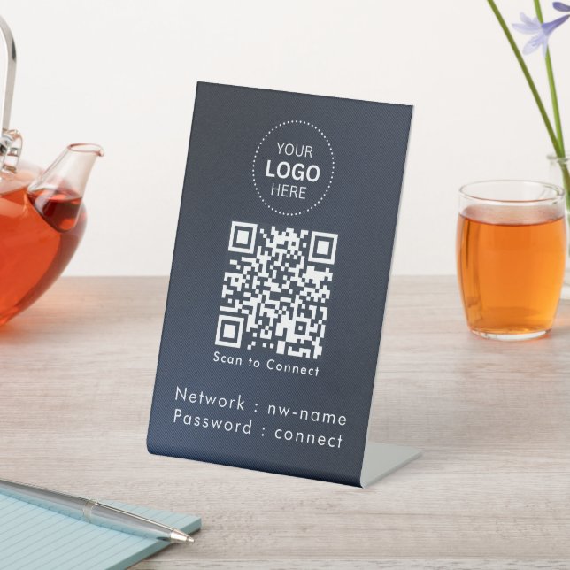 WiFi-Netzwerk | QR-Code prüfen, um eine Verbindung Sockelschild (In SItu)