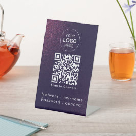 WiFi-Netzwerk | QR-Code prüfen, um eine Verbindung Sockelschild