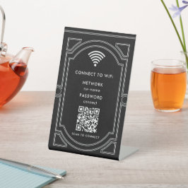 WiFi-Netzwerk | QR-Code prüfen, um eine Verbindung Sockelschild
