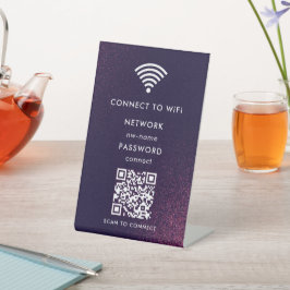 WiFi-Netzwerk | QR-Code prüfen, um eine Verbindung Sockelschild