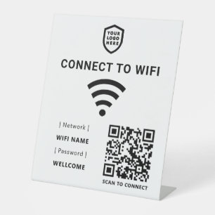 WiFi-Netzwerk QR-Code-Prüfung für die Verbindung Sockelschild