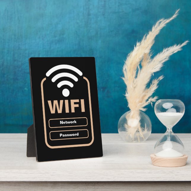 WiFi-Netzwerk- und Kennwortanzeigeständer Fotoplatte (Seite)