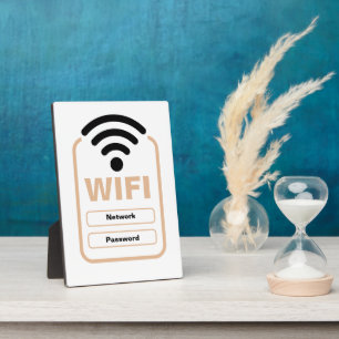 WiFi-Netzwerk- und Kennwortanzeigeständer Fotoplatte