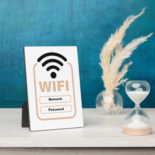 WiFi-Netzwerk- und Kennwortanzeigeständer Fotoplatte (Seite)