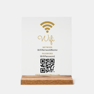 WiFi-Netzwerk- und Kennwortgeschäft Acrylschild