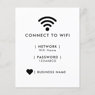 WiFi-Netzwerk- und Kennwortgeschäft Flyer