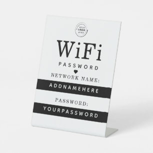 WiFi-Netzwerk- und Kennwortgeschäft Sockelschild