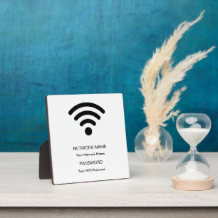 WiFi-Netzwerk und Kennwortsignatur mit eigener Mar Fotoplatte