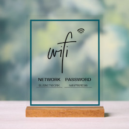 WiFi-Netzwerkkennwort: Freestyle-Akryllisches Zeic Acrylschild