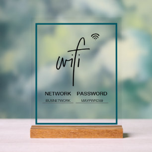 WiFi-Netzwerkkennwort: Freestyle-Akryllisches Zeic Acrylschild
