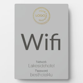WiFi-Netzwerkkennwort für Unternehmen grau Fotoplatte