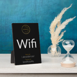 WiFi-Netzwerkkennwort für Unternehmen schwarz Fotoplatte