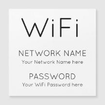 WiFi-Netzwerkkennwort Schwarzer Text weiß