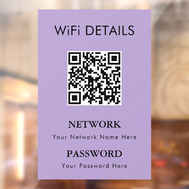 WiFi-Netzwerkzugriff | QR-Codekennwortanzeige Fensteraufkleber (Blatt 2)