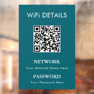 WiFi-Netzwerkzugriff | QR-Codekennwortanzeige Fensteraufkleber