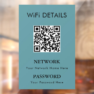 WiFi-Netzwerkzugriff | QR-Codekennwortanzeige Fensteraufkleber