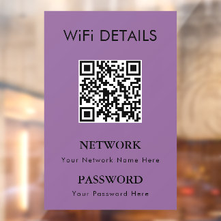 WiFi-Netzwerkzugriff | QR-Codekennwortanzeige Fensteraufkleber