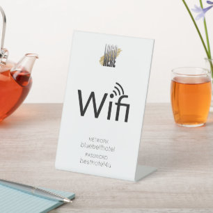WiFi-Password Network für einfache Geschäftsprakti Sockelschild