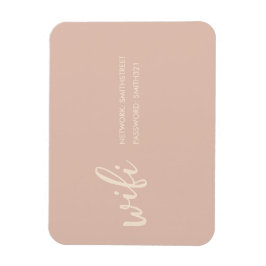 WIFI Password Sign Beige Blush Magnet