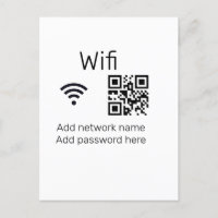 Wifi Passwort-Zeichen hinzufügen Q R Code hier Det