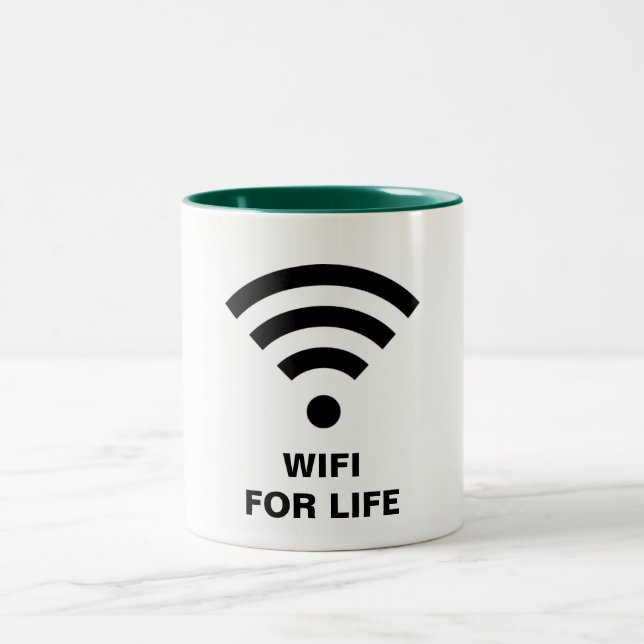 WIFI POUR le vert forêt de la VIE tasse à deux (Centre)