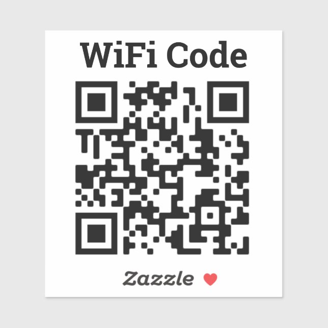 Wifi QR-Code-Aufkleber Aufkleber (Blatt)