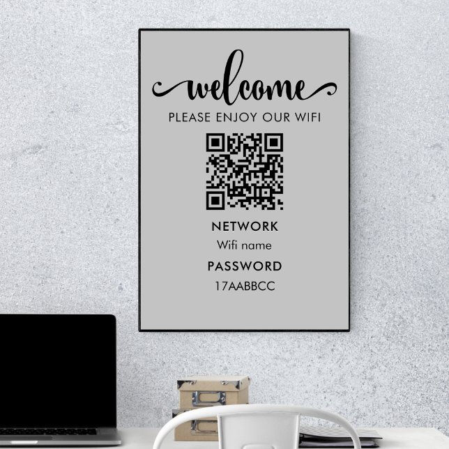 WIFI - QR-Code | Bitte genießen Sie unser Wifi Gra Poster (Von Creator hochgeladen)