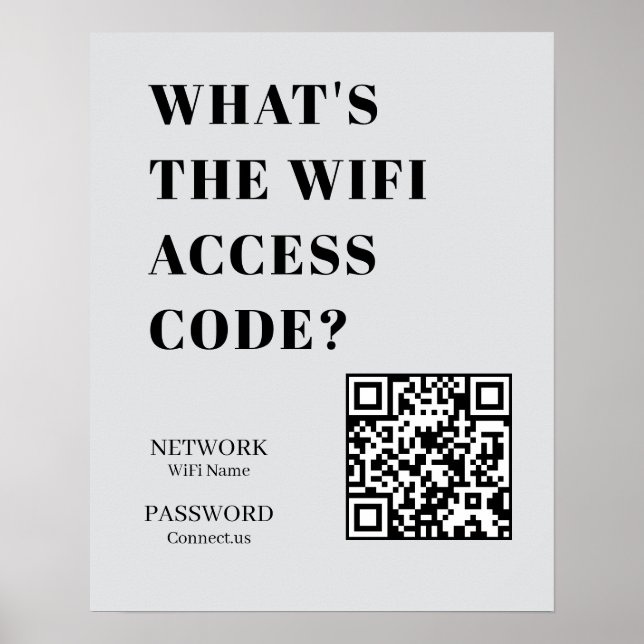 WiFi-QR-Code für einfaches Netzwerkverbinden Poste Poster (Vorne)