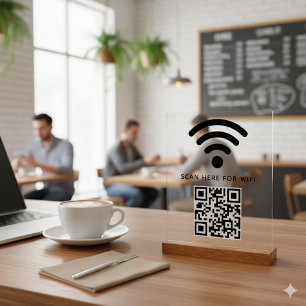 WiFi QR-Code scannen, um selbstklebende Verbindung Acrylschild