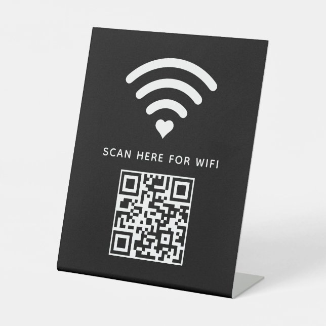 WiFi QR-Code scannen, um selbstklebende Verbindung Sockelschild (Vorderseite)