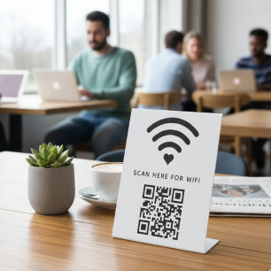 WiFi QR-Code scannen, um selbstklebende Verbindung Sockelschild