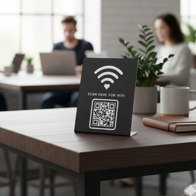 WiFi QR-Code scannen, um selbstklebende Verbindung Sockelschild (Von Creator hochgeladen)