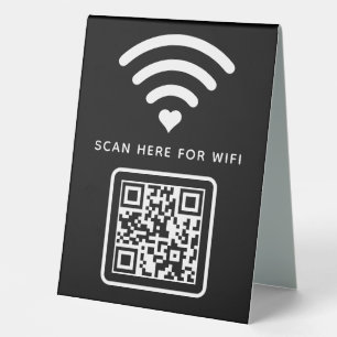 WiFi QR-Code scannen, um selbstklebende Verbindung Tischaufsteller