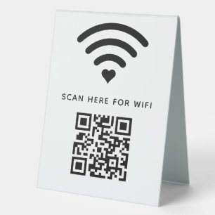 WiFi QR-Code scannen, um selbstklebende Verbindung Tischaufsteller