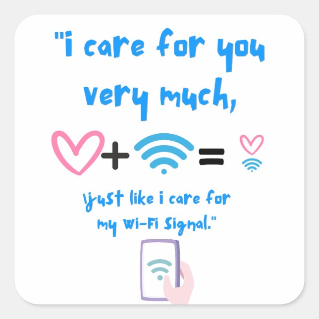 WIFI QUOTE QUADRATISCHER AUFKLEBER (Vorderseite)