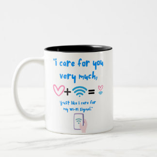 WIFI QUOTE ZWEIFARBIGE TASSE