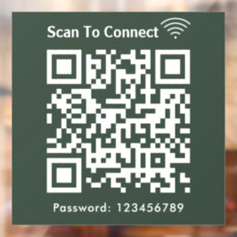WiFi-Scan zum Verbinden von Kennwort QR-Codewald g Fensteraufkleber