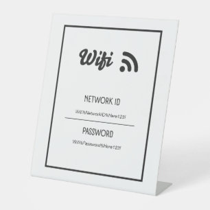 Wifi-Signatur für Unternehmen Sockelschild