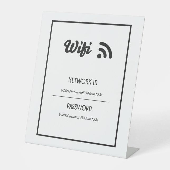 Wifi-Signatur für Unternehmen Sockelschild (Vorderseite)