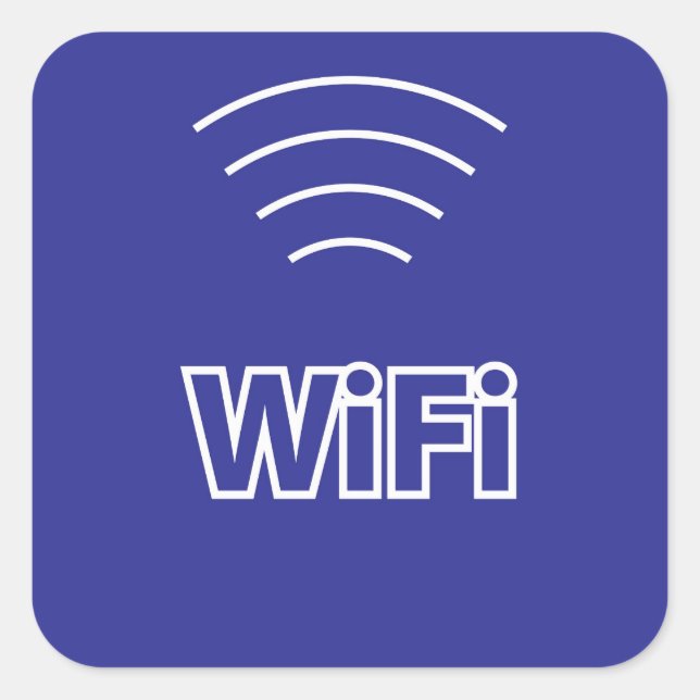 WiFi-Signierung Quadratischer Aufkleber (Vorderseite)