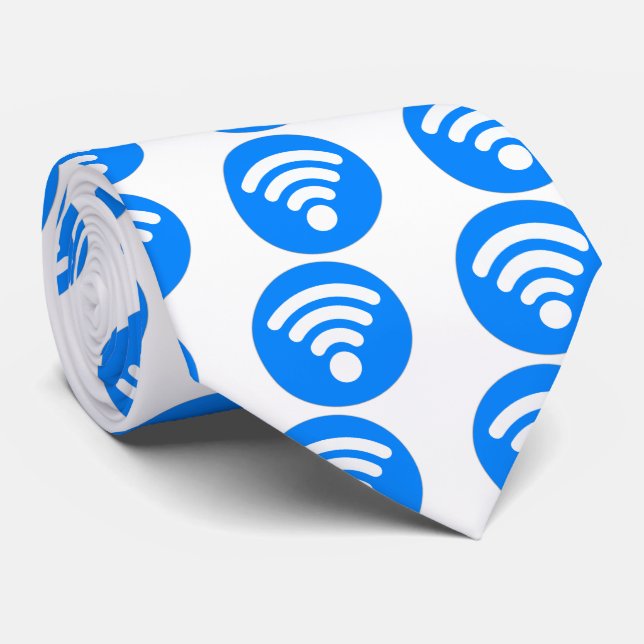 Wifi Symbol Krawatte (Gerollt)