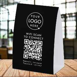  WiFi Table Tent | Network QR Paper Tabletop Sign Tischaufsteller