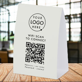  WiFi Table Tent | Network QR Paper Tabletop Sign Tischaufsteller